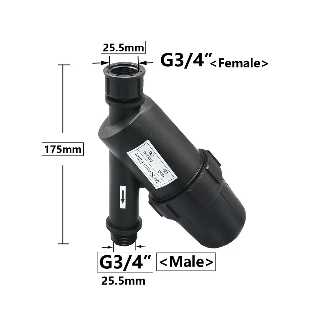 Irrigation Metal Mesh Filter 3/4 "1" 1.25 "1.5" 2 inch 120 Mesh Water Filter Mesh Garden Drip Irrigation Tool 1pcs