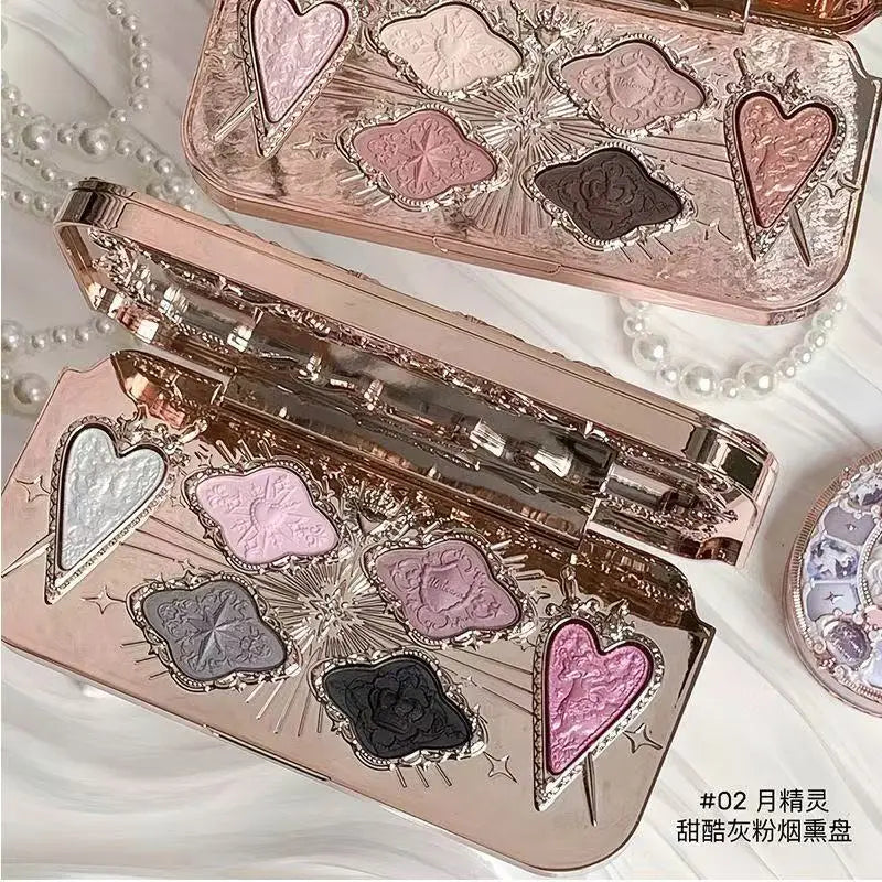 Flower Know Little Angel Nine Color Matte Fine Sparkle Pearl Comprehensive Palette