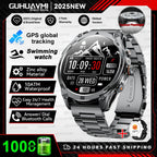 1.75''AMOLED Screen Smart Watch Men 10ATM Waterproof Compass GPS Smartwatch Bluetooth Call 1000mAh Large Battery Sports watch