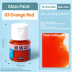 Waterproof Glass Paint 20/25ml Sun-Resistant Acrylic Paints For Artist Drawing Painting Pigment Hand Painted Glass Paint DIY