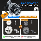 MR.REEL Brand,Spinning Fishing Reel,Shallow Alloy Line Spool,CNC Metal Arm,Bold Bail,Bold Drag Adjustment,Suit For Casting Reel