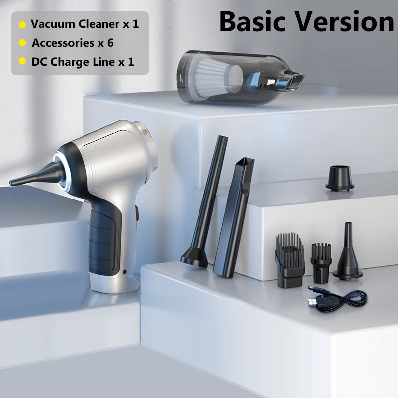 15000Pa Wireless Car Vacuum Cleaner Strong Suction Handheld Auto Vacuum Home & Car Dual Use Mini Vacuum Cleaner Home Appliance