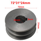 For A Type V Belt V Belt Pulley Dia 50mm 100 Cast Iron Double Slot Pulley Power Tool Accessory V Belt Pulley A Type