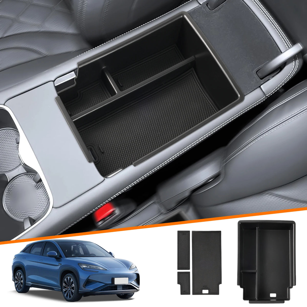 Center Console Organizer Armrest Storage Box Pallet For BYD Sealion 7 2024 2025 2026