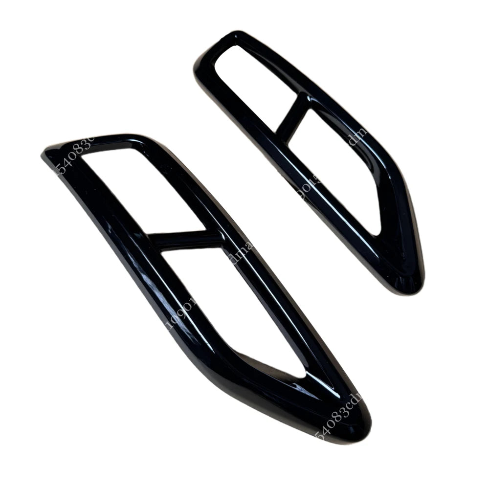 2PCS Gloss Black Exhaust Tail Pipe Cover for VW Tiguan MK2 R Line Facelift 2020-2024 Rear Bumper Muffler Trim Accessory