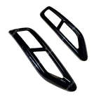 2PCS Gloss Black Exhaust Tail Pipe Cover for VW Tiguan MK2 R Line Facelift 2020-2024 Rear Bumper Muffler Trim Accessory