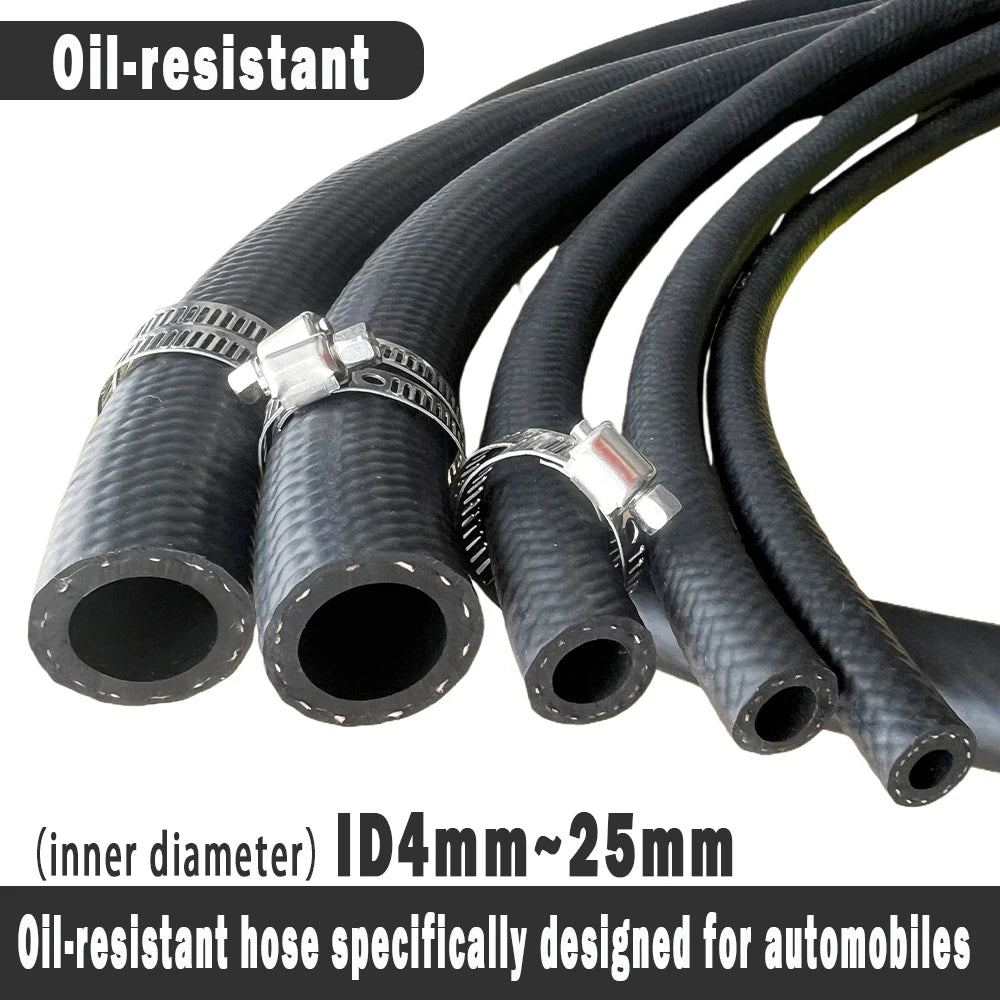 Car Motorcycle Truck Van Fuel line hose NBR Oil Resistant Diesel Hose Vacuum Hose ID 4 5 6 8 10 12 14 16 19 20 22 25 mm Oil Pipe