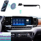 For Chevrolet Silverado 2022 2023 2024 Phone Holder Car Double Bracket Base Magnetic MagSafe Wireless Charging Car Phone Mount