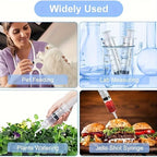 60ml Syringe With 1m Hose Plastic Syringe Pet Feeding Syringe with Lid Measuring Syringe for Lab, Dispensing, Watering Pumping