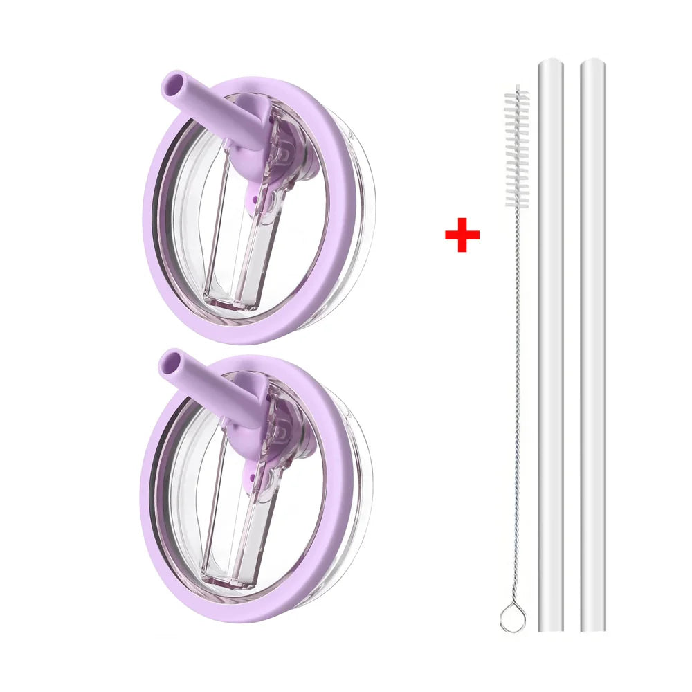 Purple-2pcs x straw