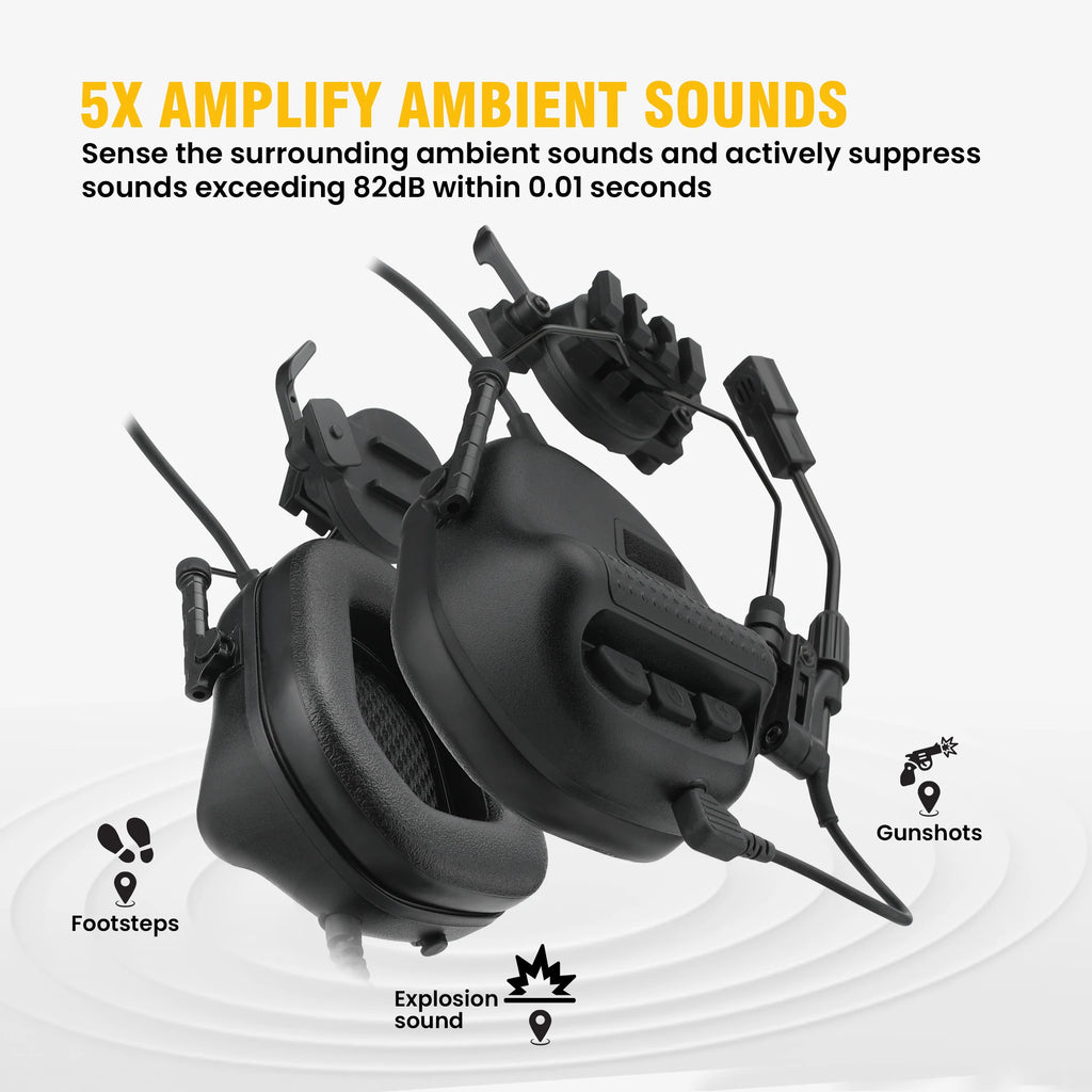 ARM NEXT Tactical Headset Without Pickup and Active Noise Reduction Helmet Version Shooting Earphone Communication headphones