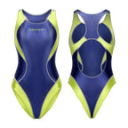 AMORESY Venus Women's One-Piece Backless High Waisted Swimsuit, Colorblock, Sizes M-XXXL