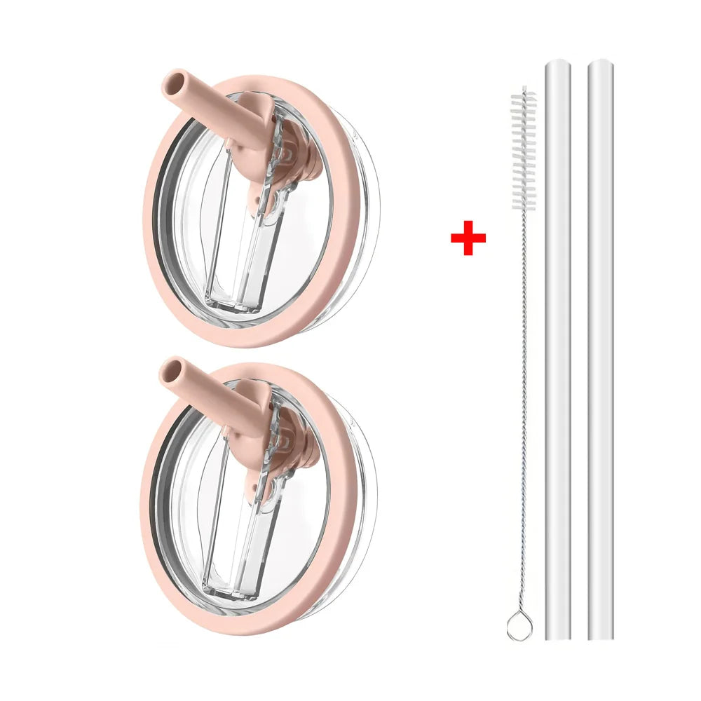 Pink-2pcs x straw