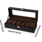 DELESYS 2/3/4/5/6/8/10/12 Slots PU Leather Watch Box Traditional Style Watch Storage Box Gift Watch Case With Lock