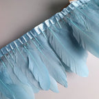 10Meters Goose Feather Fringe Ribbon Handicraft Accessories White Swan Feathers Trims Carnival Plumas Dress Decoration Wholesale