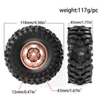 4pcs 1.9 in Wheel Tires for 1/10 TRX4 TRX6 SCX10 SCX10 II 90046 SCX10 III AXI03007 Gen7/8 D90 VS4-10 RC Crawler Car