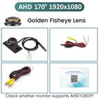 AHD 1920x1080P Car Rear View Camera 170 Fisheye Lens Full HD Night Vision Vehicle Reversing Front Cameras Aviation Head Wiring