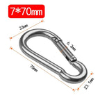 20/1Pcs steel Alloy Spring Snap Carabiner M4 M5 M6 M8 M10 Quick Link Lock Ring Buckle Keychains Outdoor Camping Spring Snap