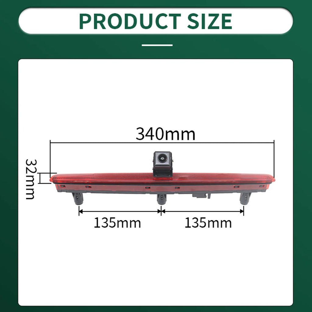 CCD AHD 170° Wide Angle Car Brake Light Reversing Camera for VW T5 Multivan/Caravelle 2003-2016 Transporter Single Door