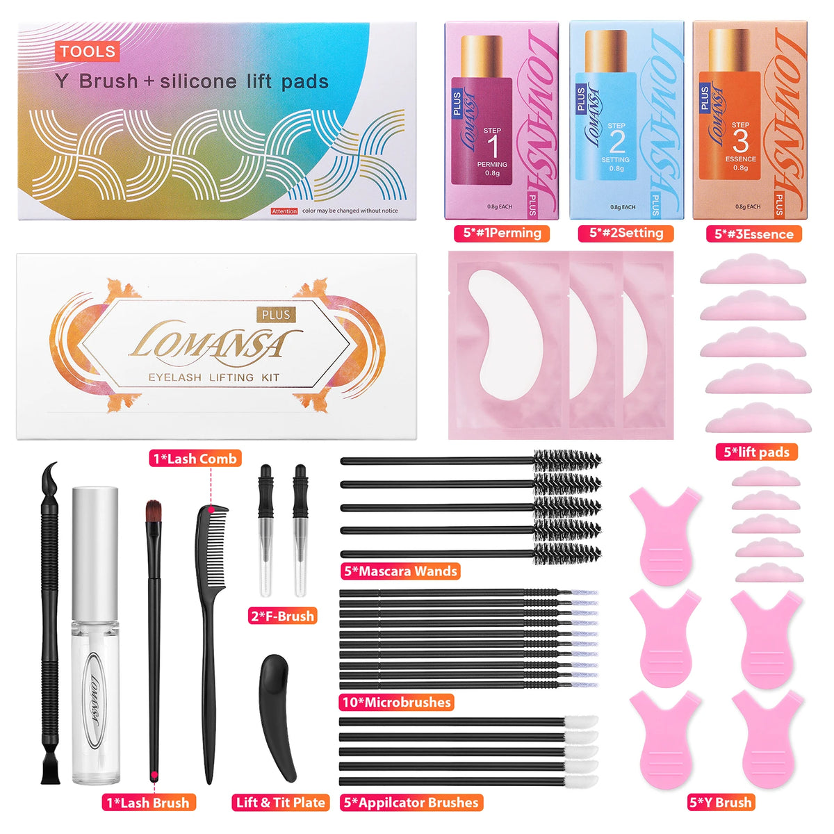 Lomansa Lash Lift Eyelash Lift Kit 8-12 Minutes Instant Lifting Perming Curling For Eyebrow Eyelashes Perm Kit Lasts 6-8 Weeks