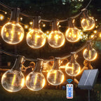 Outdoor Solar String Lights G40 Spherical LED Bulb IP65 Waterproof For Terraces Backyards Porches Balconies Parties Christmas