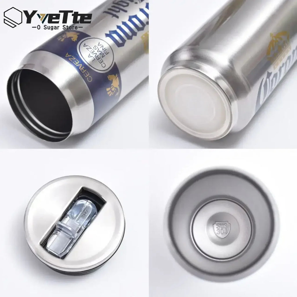 Stainless Steel Insulated Tumbler Cup 450-500ml with Lid & Straw, SUS304/316