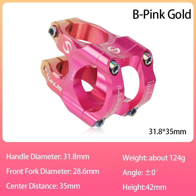 CNC MTB Stem 31.8 Ultralight Handlebar Stem 35mm Aluminum Alloy Road Mountain Bike Bridge Cycling Short Stem Bicycle Accessories