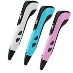 New Children's 3D Pen 3D Printing Pen with LCD Screen 200M PLA and Power Adapter Travel Case Christmas Birthday Gift for Kids