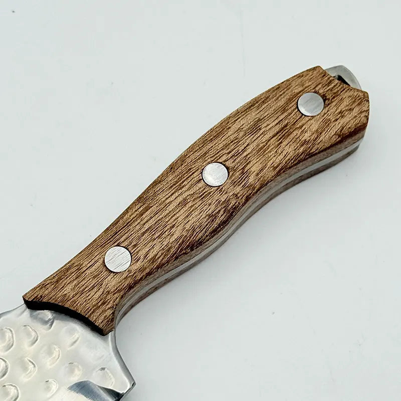 Hand Forged Kitchen Boning Knife Stainless Steel Meat Cleaver Butcher Knife with Leather Sheath for Camping Hunting Cooking
