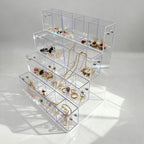 Multi-Layer Acrylic Transparent Step Storage Rack for Cosmetics/Decorations/Office Supplies Retail Display Box Organizer Cabinet