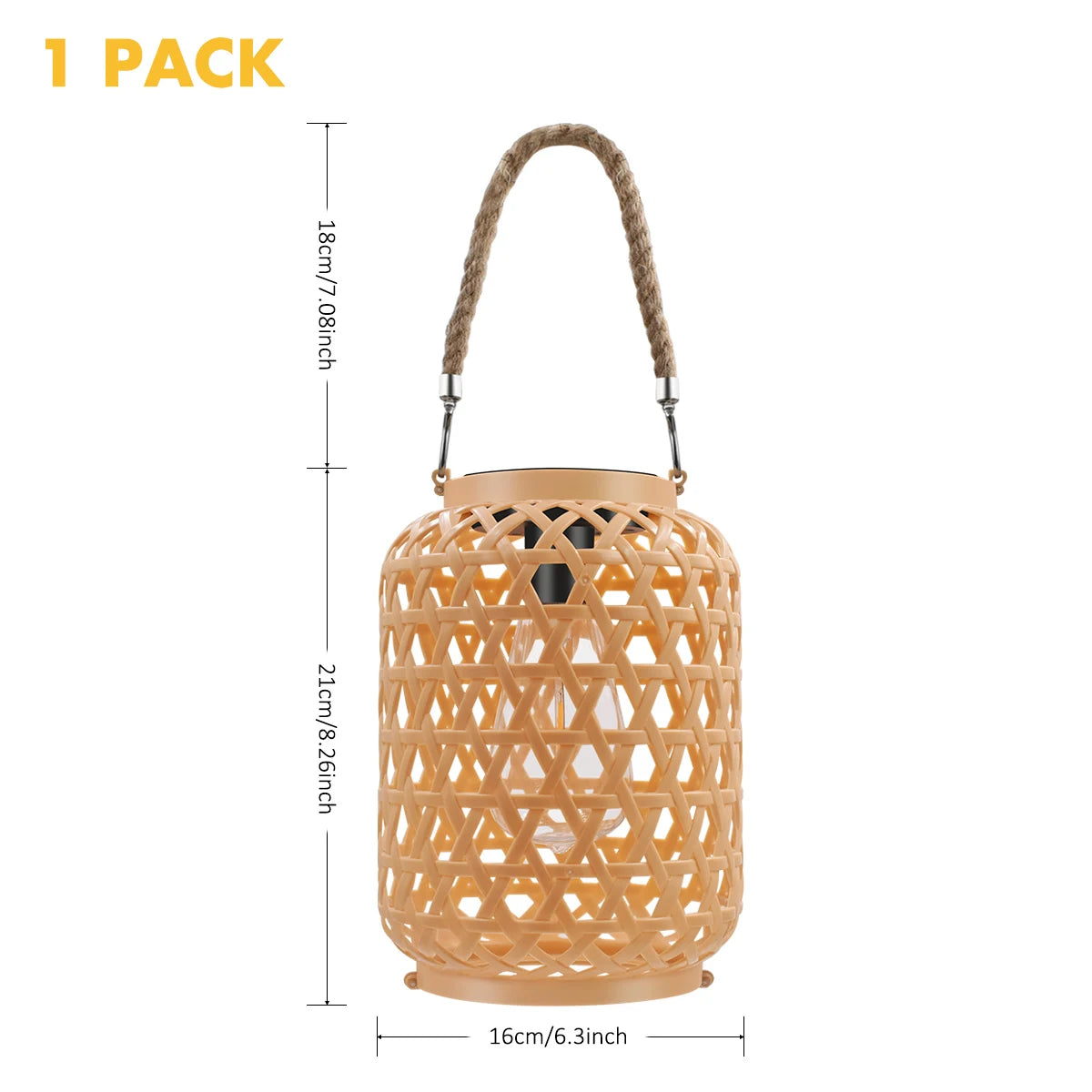 Rattan Solar Lanterns Outdoor Hanging Solar Bulb Lights Waterproof Country Decor Solar Table Light Decoration for Garden Yard