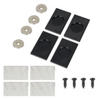 4pcs Magnetic License Plate Holder Set with Fixed Plate and Screws, Universal RV Trailer, Black