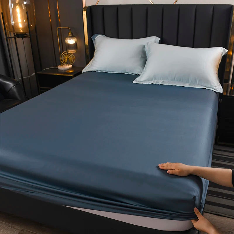 Mulberry Silk Fitted Sheet Natural Silk Bed Cover Queen King Size Bed Cover Customized Size Luxury High-End Silk Bedding Sheets