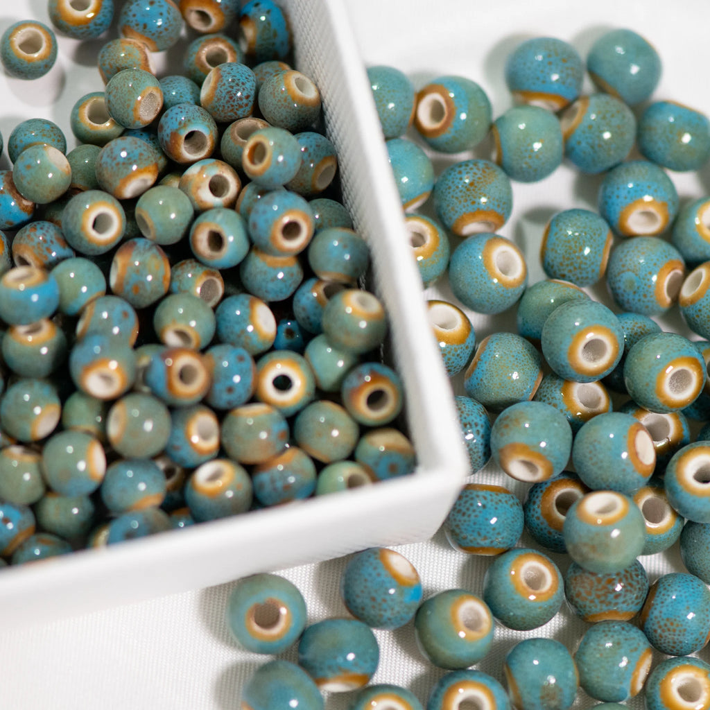 6# 8# 100pcs China Ceramic Colorful Beads Bandmade Procelain Bead For Jewelry Making #A507C