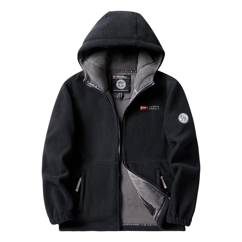 2024 Brand Winter Fleece Jacket Men's Casual Thickened Wool Jacket high quality Design Warm Fashion Hooded Coat Outdoor Ski Suit
