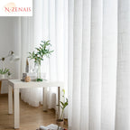 Modern Minimalist 1pc White Tulle Sheer Curtains Window Curtains for Living Room Bedroom Dining Blackout Decor Elegant Thick