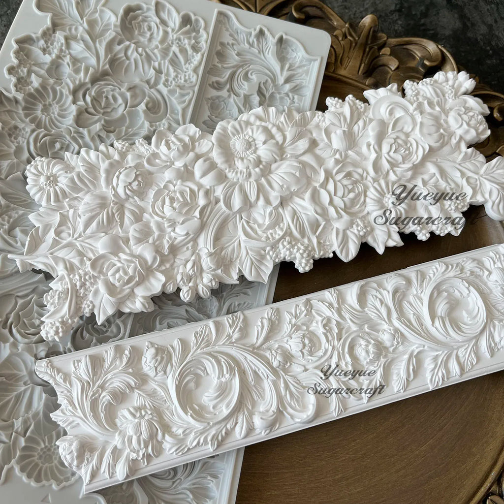 Flower Silicone Mold Silicone Epoxy Resin Plaster Mould cake mold fondant molds cake decorating tools DIY resin molds