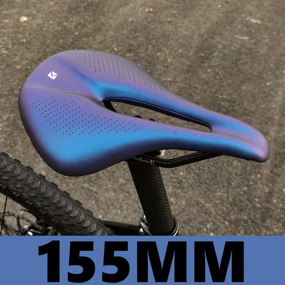 Kocevlo-Carbon Fiber Road Bicycle Seat Cushion, Mountain Bike Seat Bag, Ultra-light, Comfortable, Waterproof, Leather Surface
