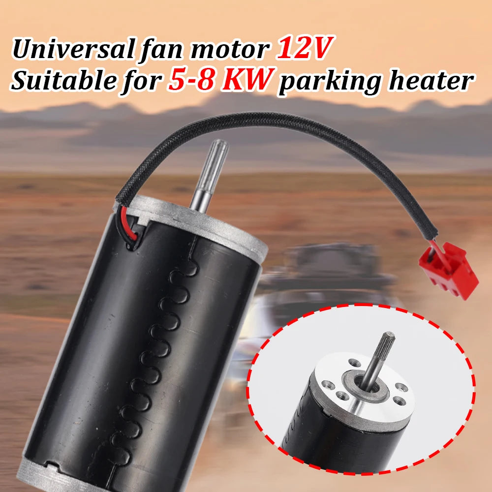 12V 5Kw Motor Red Plug Parking Heater Fan Assembly Motor Is Suitable for Car Heater Accessories