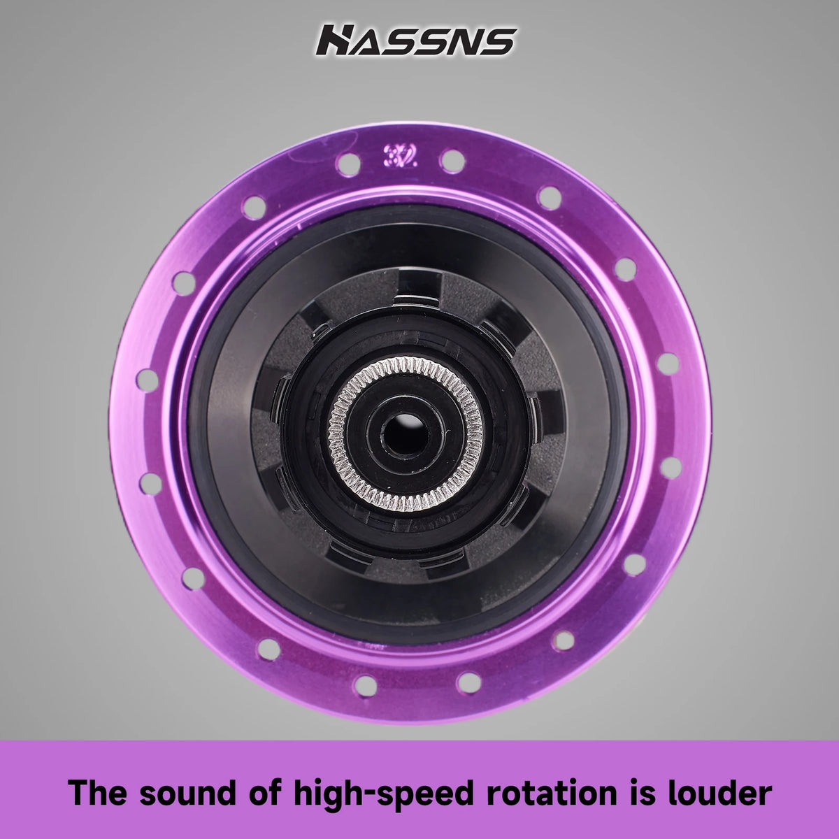 HASSNS DVO9 Hub 360 Sound Mtb Cube 32 Holes Bearing Hub Rear Bicycle Bushings Mountain Bike 9 Paws Noisy Cube 8-12 Speed Cycling