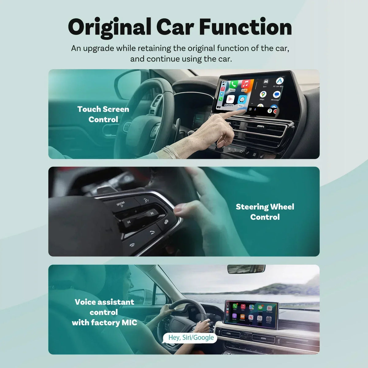 Ottocast Mini Slim Wireless CarPlay Android Auto Adapter USB Dongle Plug Play Wifi Auto Connect for Mercedes Benz Audi Toyota et