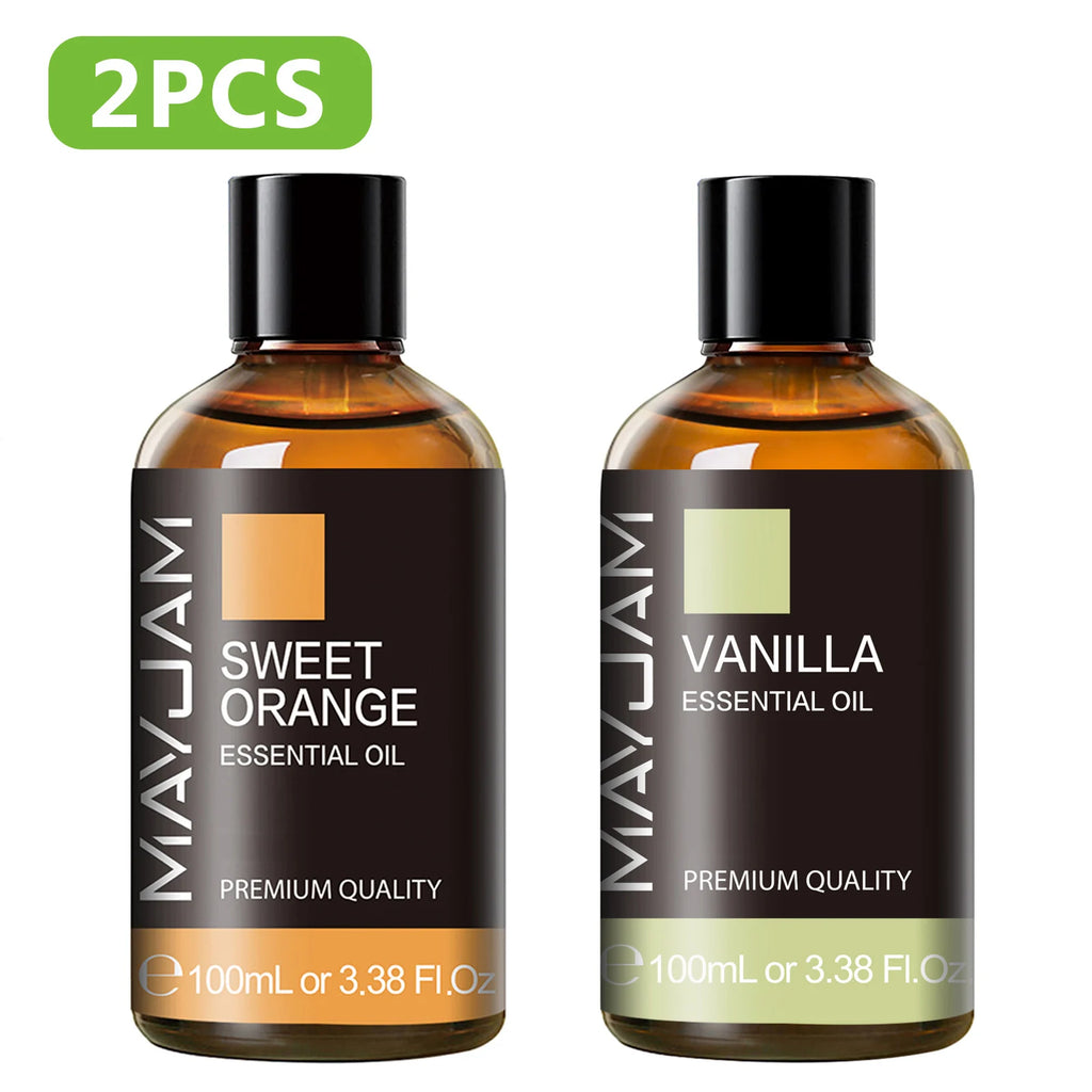 100ML Pure Plant Essential Oil Mint Bergamot Patchouli Citronella Lemongrass Chamomile Cedarwood For Reed Diffuser Humidifier