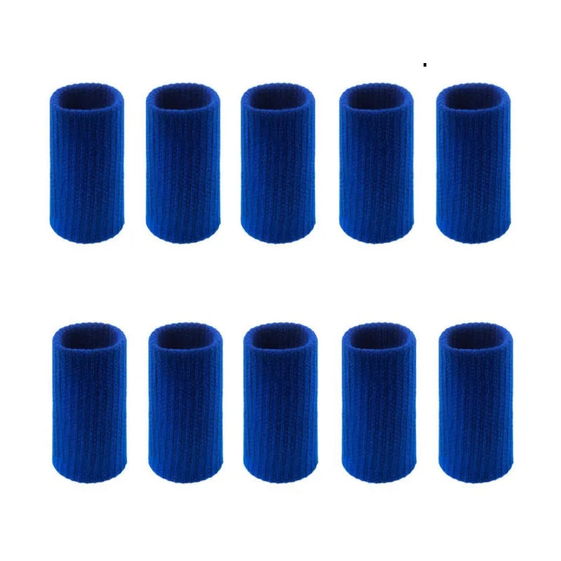 10PCS Elastic Sports Finger Sleeves Arthritis Support Finger Guard Outdoor Gym Basketball Volleyball Finger Protection Corrector