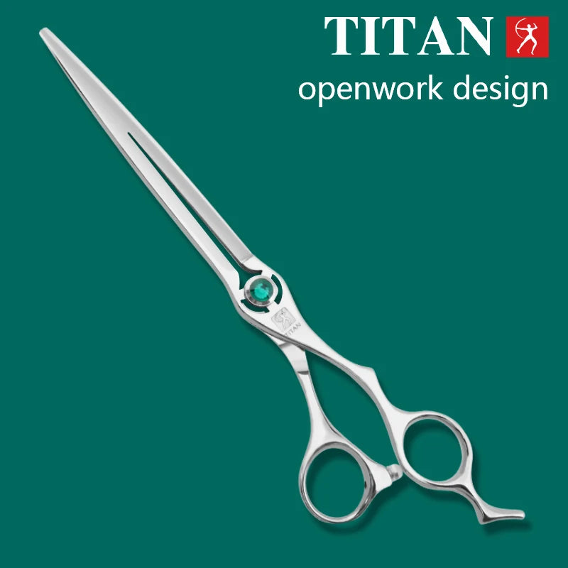 Titan Pet Grooming Scissors 7.0-7.5 Inch Professional Dog Hair Cutting Shears