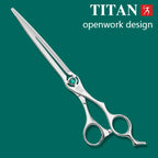 Titan Pet Grooming Scissors 7.0-7.5 Inch Professional Dog Hair Cutting Shears