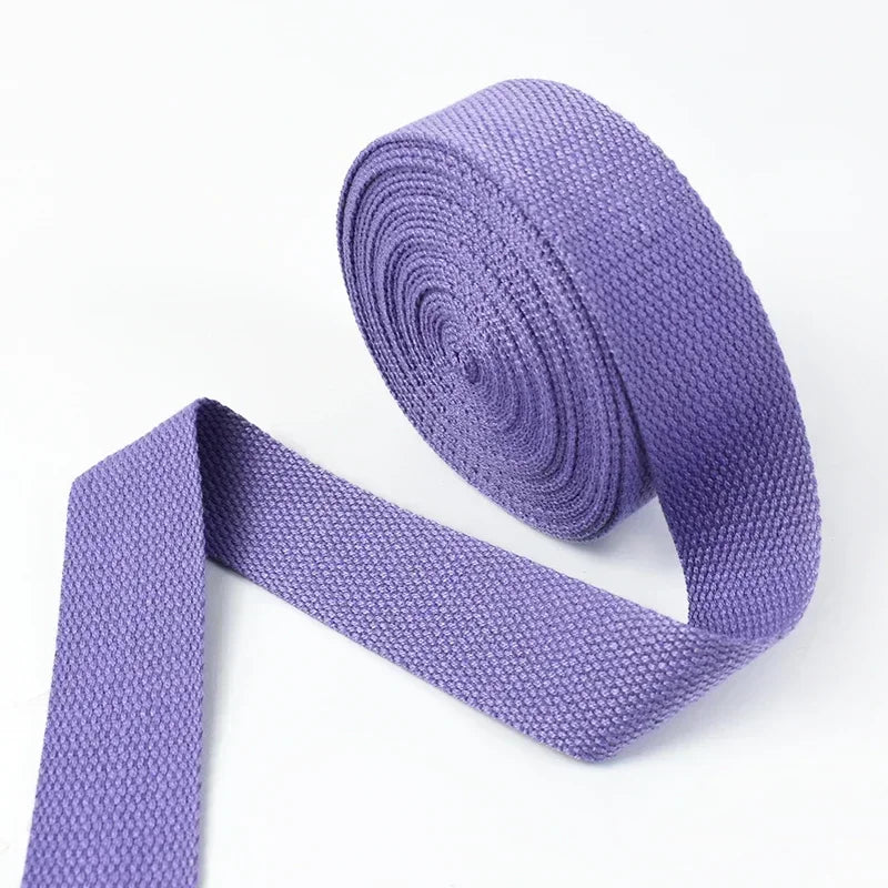 4Meters 1.3mm Thick Cotton Webbing Tapes 20-50MM Backpacks Strap Band Garment Ribbons Belt DIY Sewing Decoration Accessories