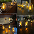LED Solar Candles Light Flameless Rechargeable Night Light For Wedding Party Garden Decor Outdoor Waterproof Solar Candles Lamp