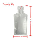 100pcs Bottle Shaped Small Sample Bag Food Grade Aluminum Foil Packaging Pouches for Juice Liquid Beverage Drinking 10g 30g 50g