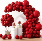 104pcs Balloon Garland Arch Kit, Red Mixed Sizes Latex Balloons for Birthday Wedding Decor