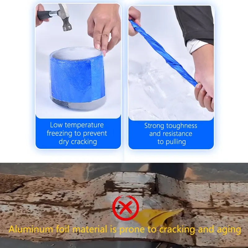 Roof waterproof tape/membrane, PE polyethylene anti-aging material, which can repair cracks and paste and lay in a large area
